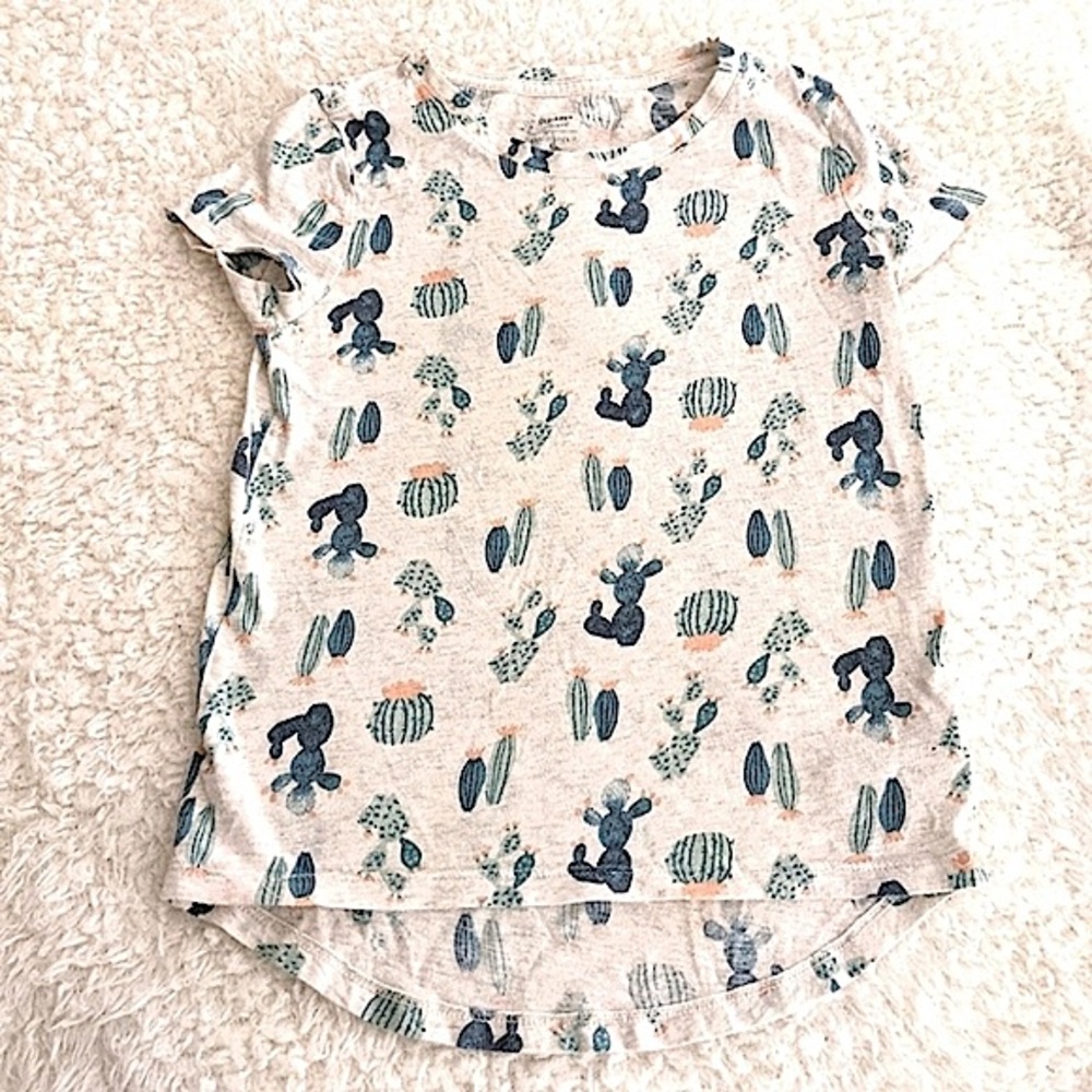 Old Navy Cactus Print Relaxed Tee size Small